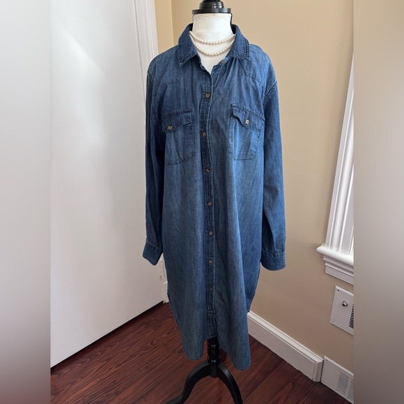 MERONA Denim Button-Up Dress - Picture 2 of 8